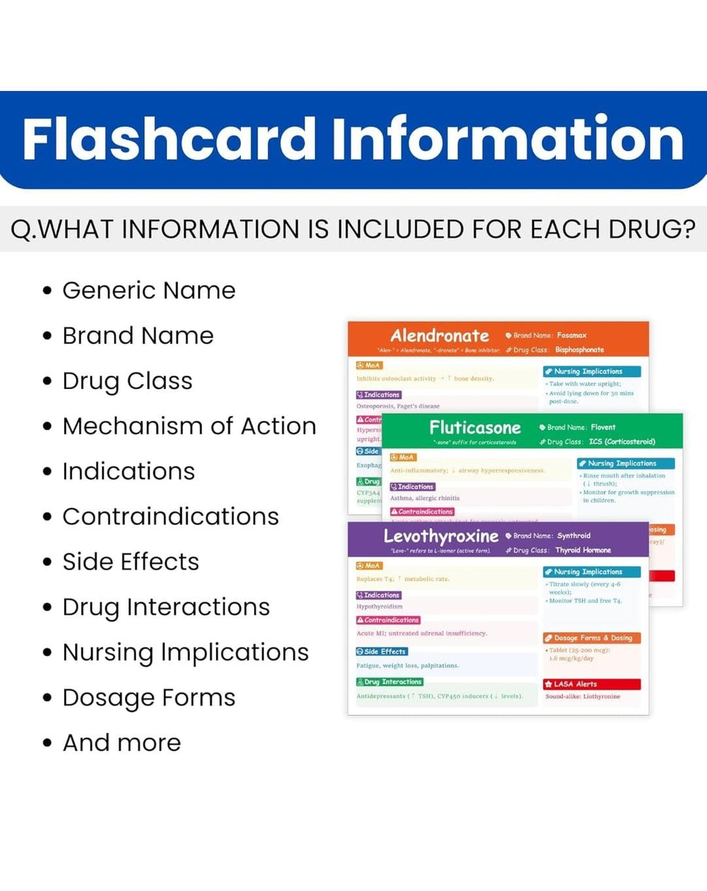 Pharmacology Flashcards – 1000 Terms for NCLEX, Nursing & Med School Review